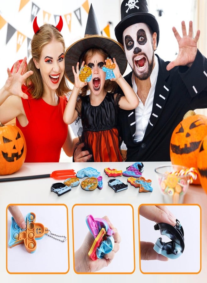 JDSTY Halloween Party Favors for Kids, 24 Pack Halloween Fidget Sensory Pop Toys for Halloween Goodie Bag Stuffers with Keychain for Kids Boys Girls for Halloween Treat Bags Gifts Stress Relief - Image 3